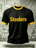 Men's Steelers Print Polo Shirt