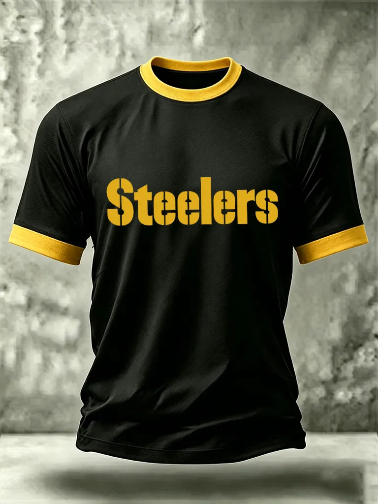 Men's Steelers Print Polo Shirt