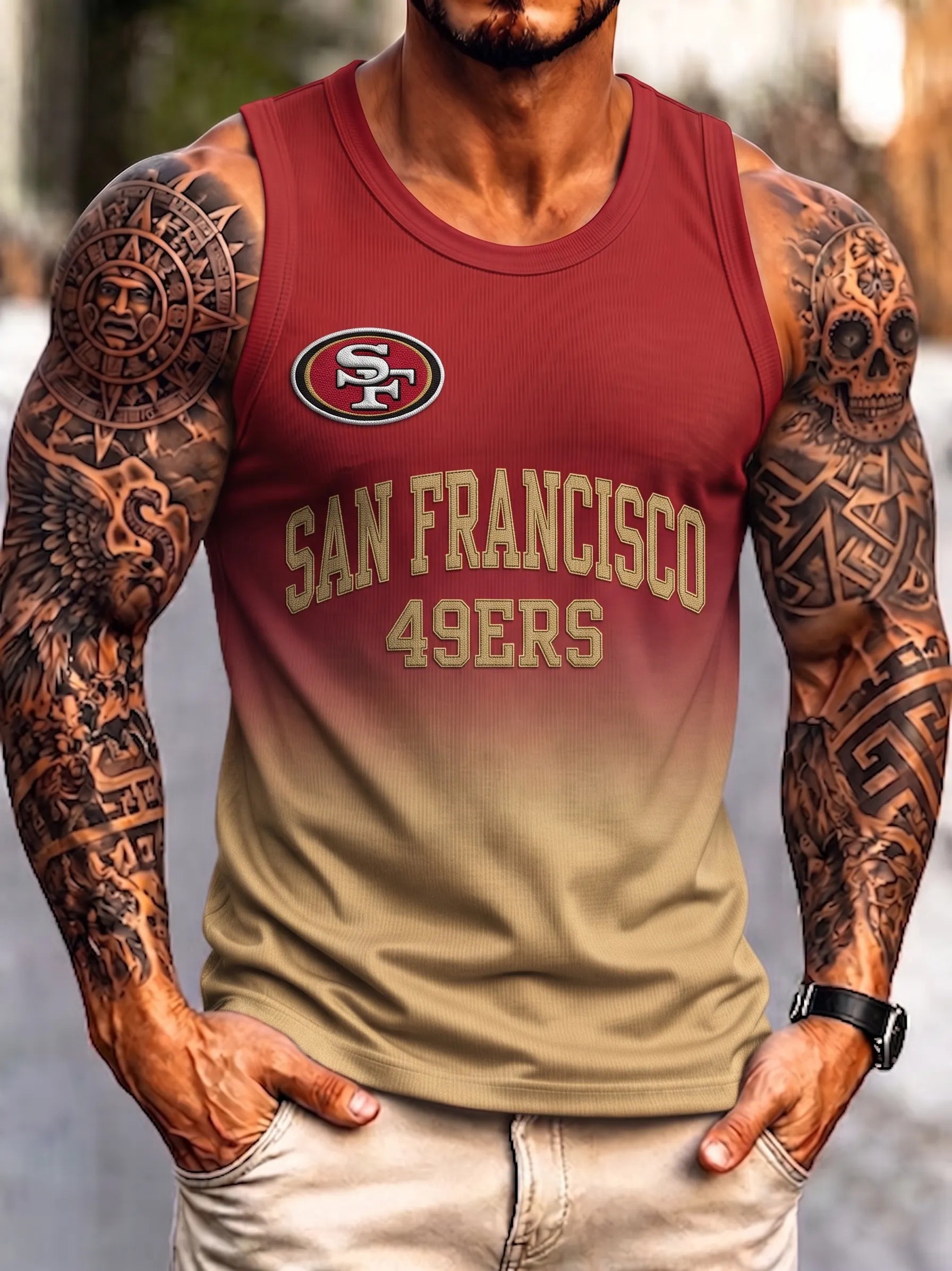 Men's San Francisco 49ers Football Print Tank Top