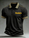 Men's Steelers Print Polo Shirt
