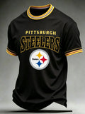 Men's Steelers Print Polo Shirt