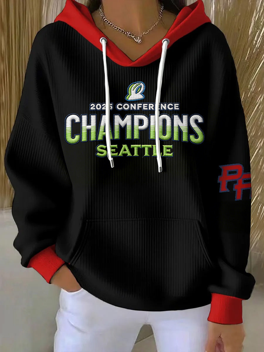 Women'S Casual Seahawk Champion Art Printed Hoodie