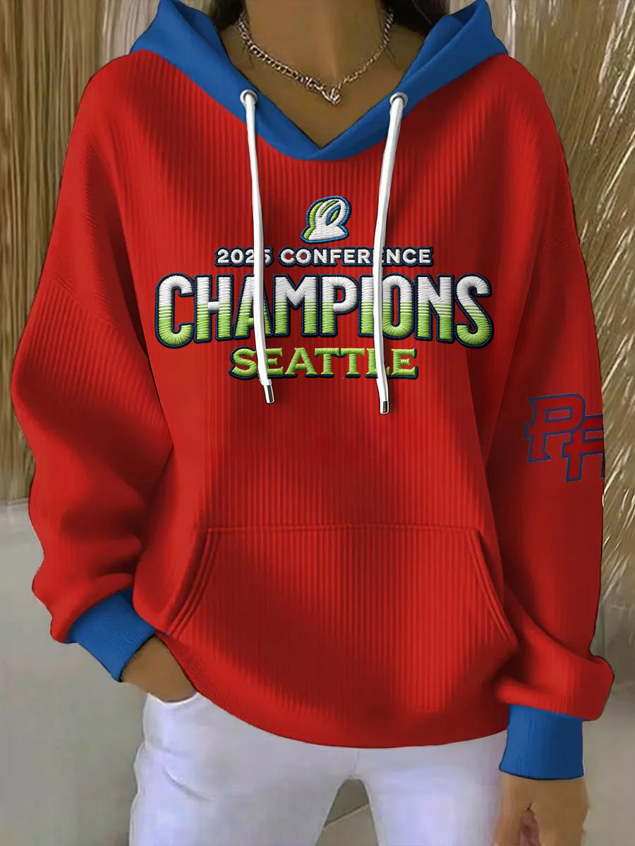 Women'S Casual Seahawk Champion Art Printed Hoodie