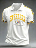 Men's Steelers Print Polo Shirt
