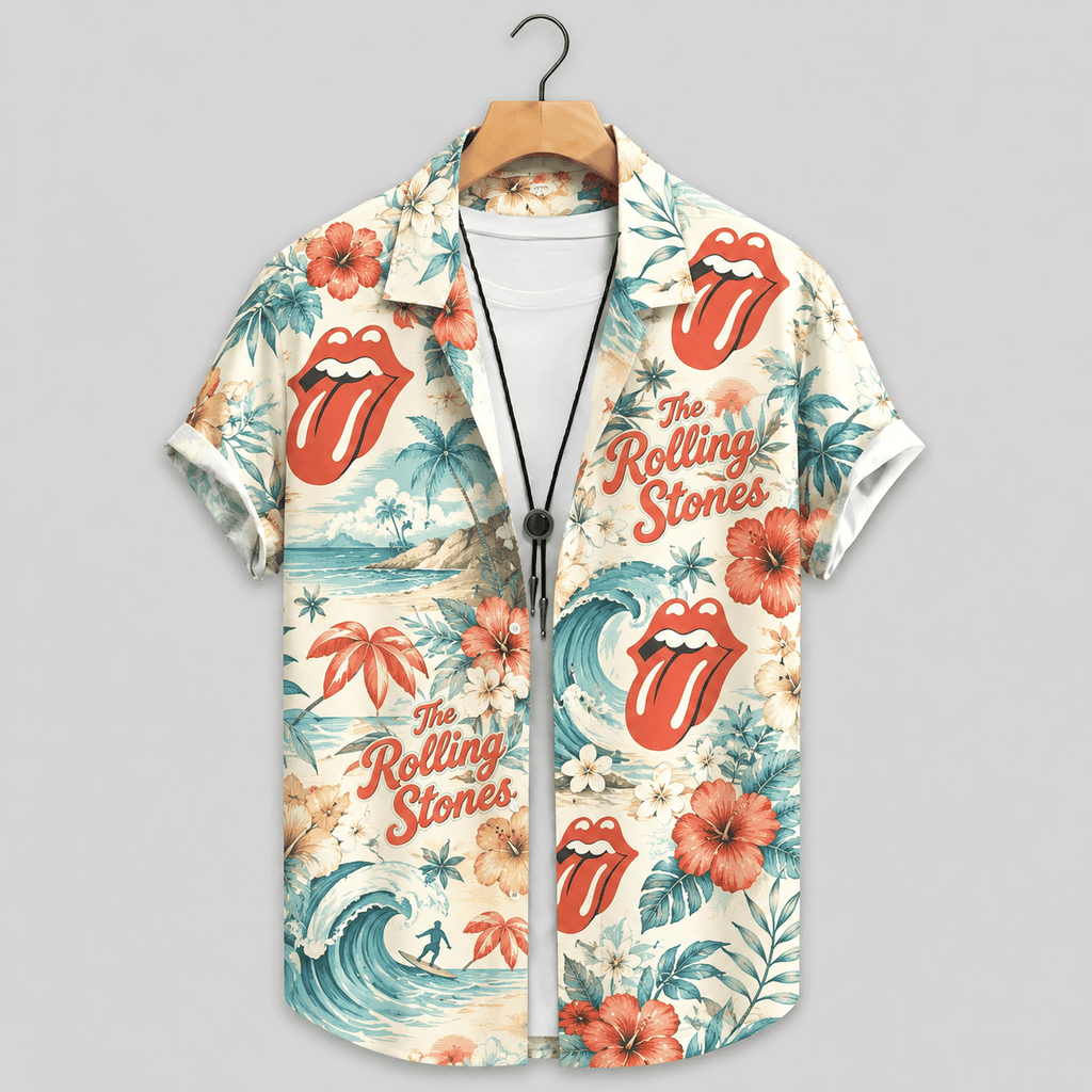 Rock And Roll Summer Aloha Shirt