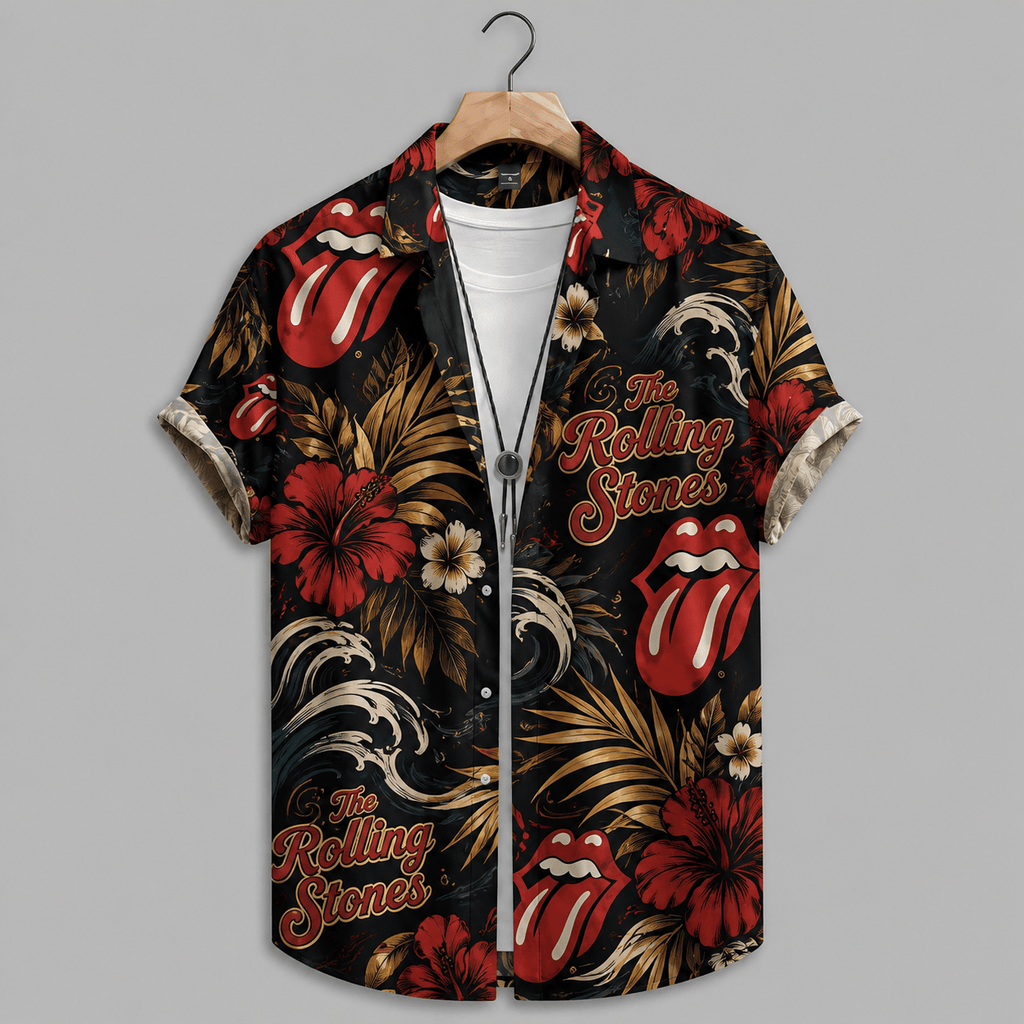 Vintage Rock And Roll Hawaiian Shirt