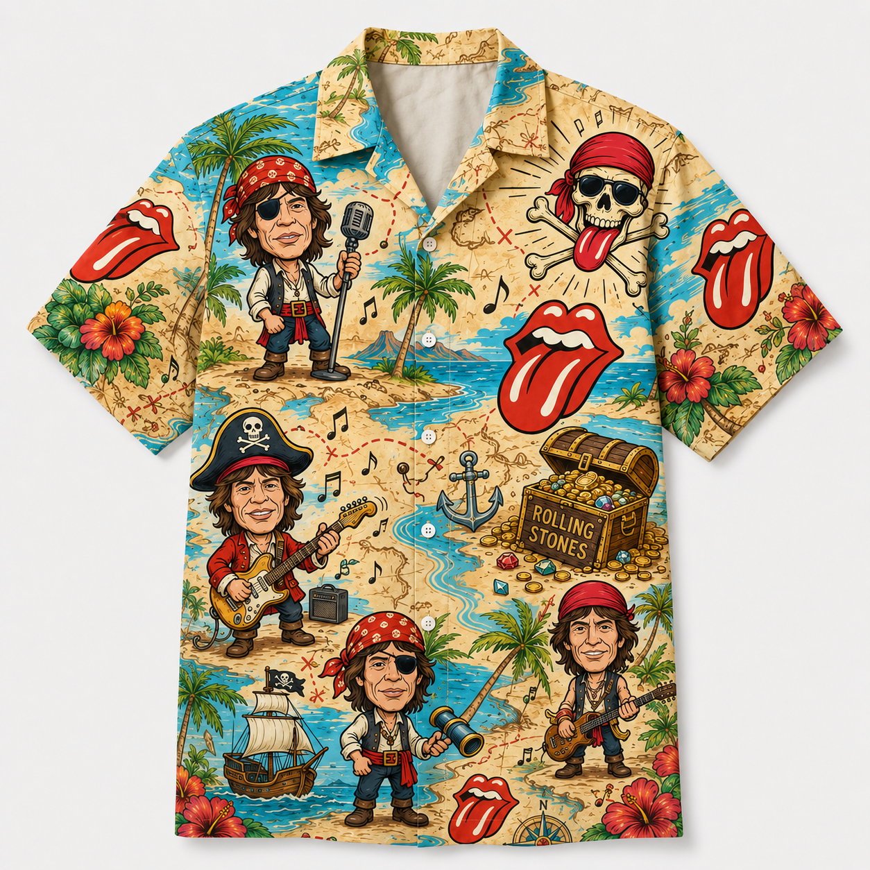 Classic Rock Beach Party Hawaiian Shirt