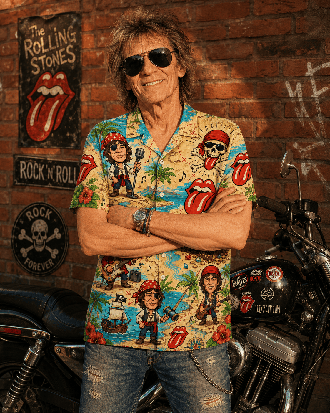 Classic Rock Beach Party Hawaiian Shirt