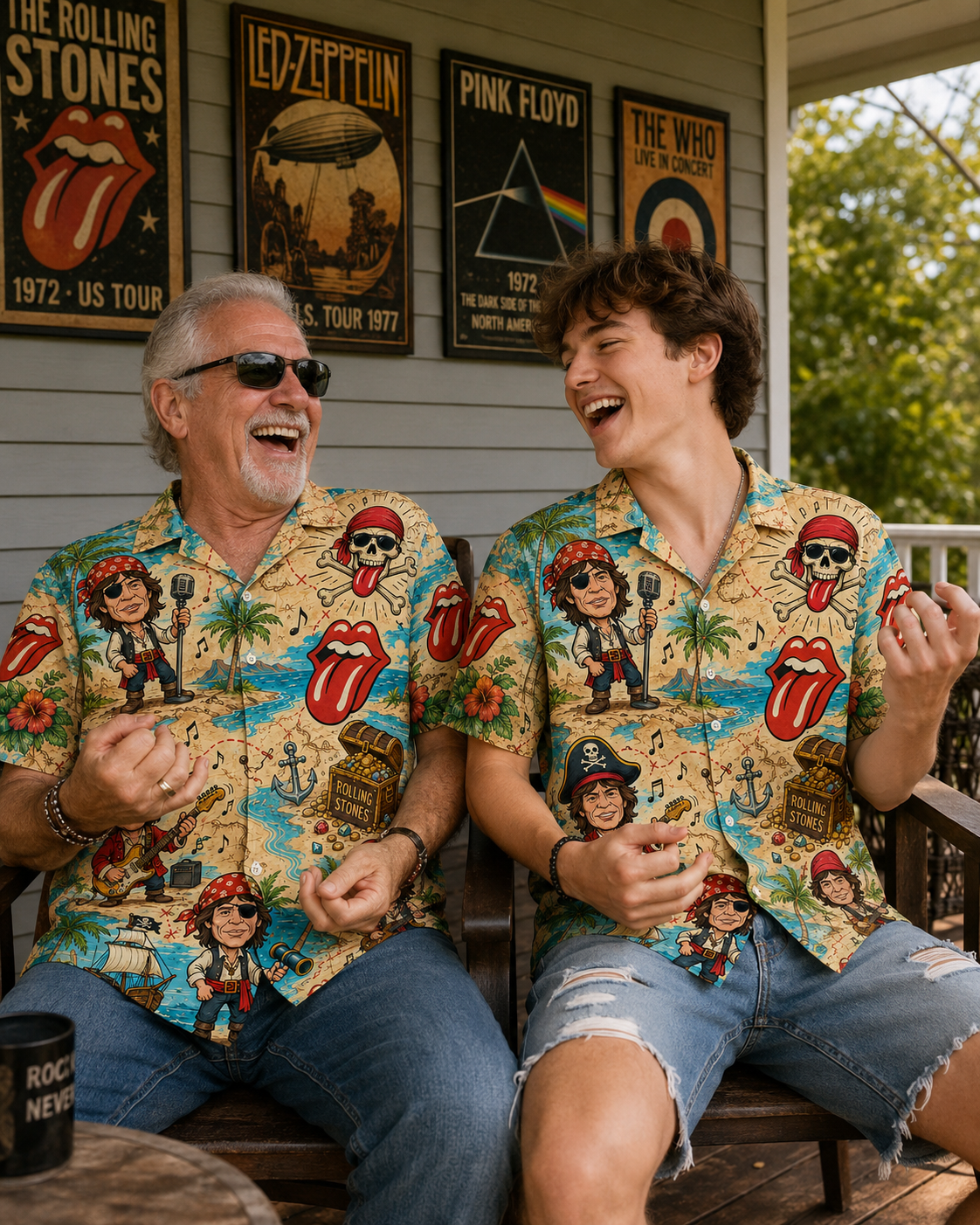 Classic Rock Beach Party Hawaiian Shirt