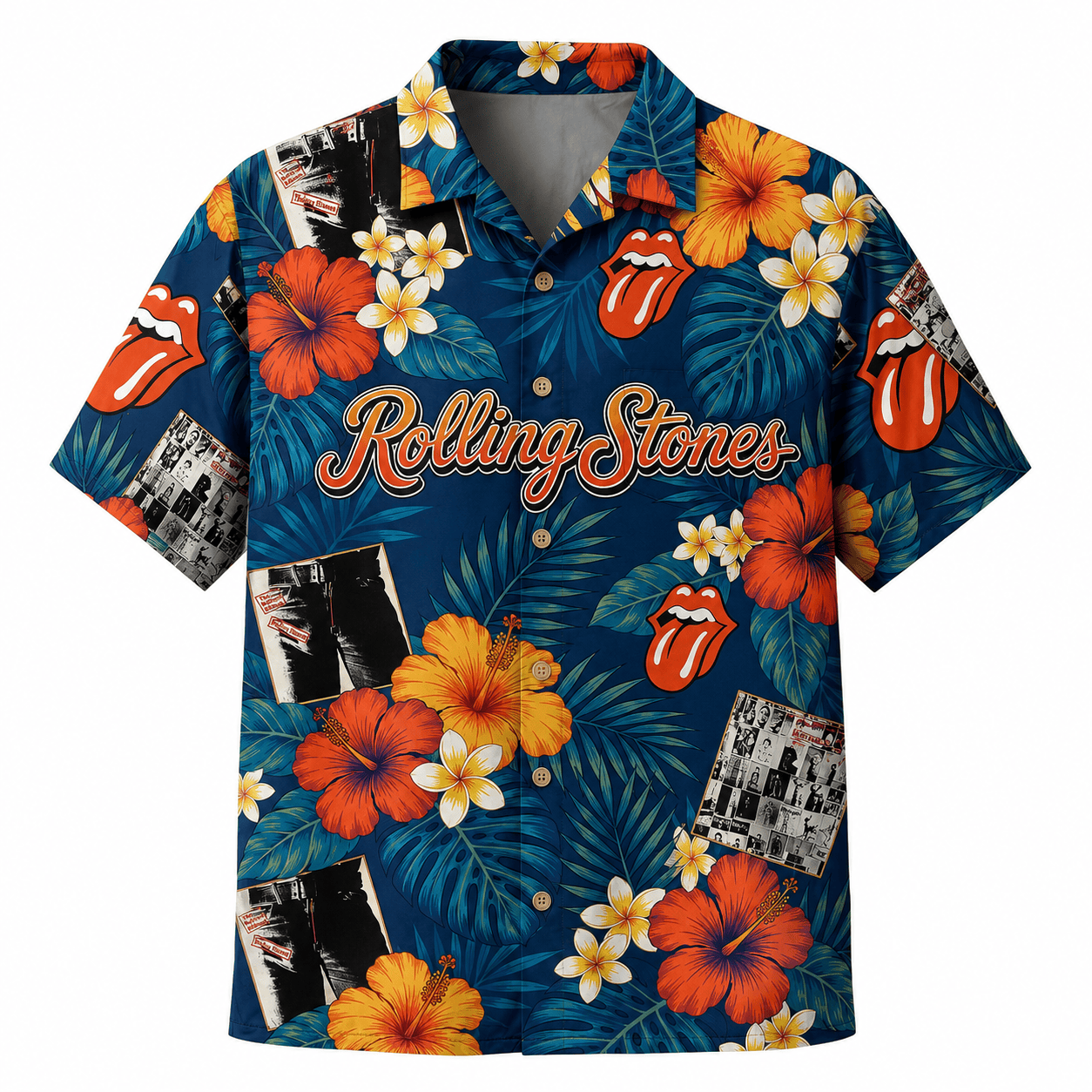 Rock And Roll Summer Aloha Shirt