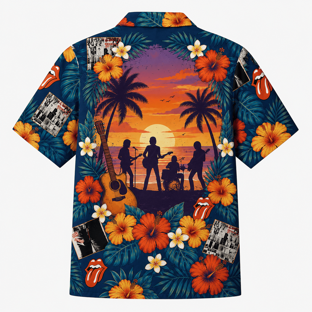 Rock And Roll Summer Aloha Shirt