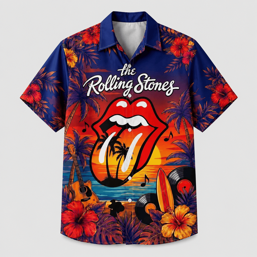 Vintage Guitar Music Hawaiian Shirt