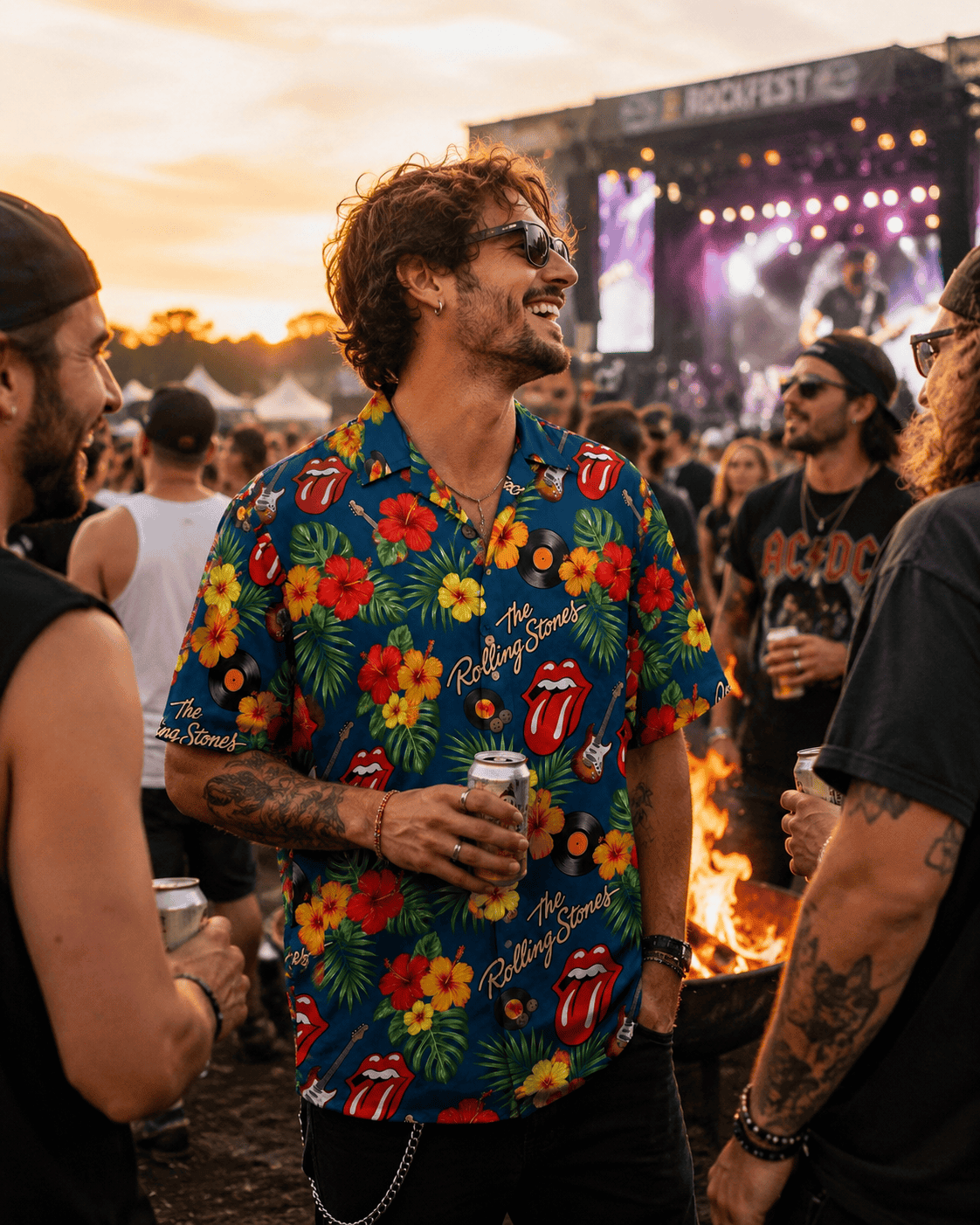 Floral Rock Music Lover Hawaiian Shirt