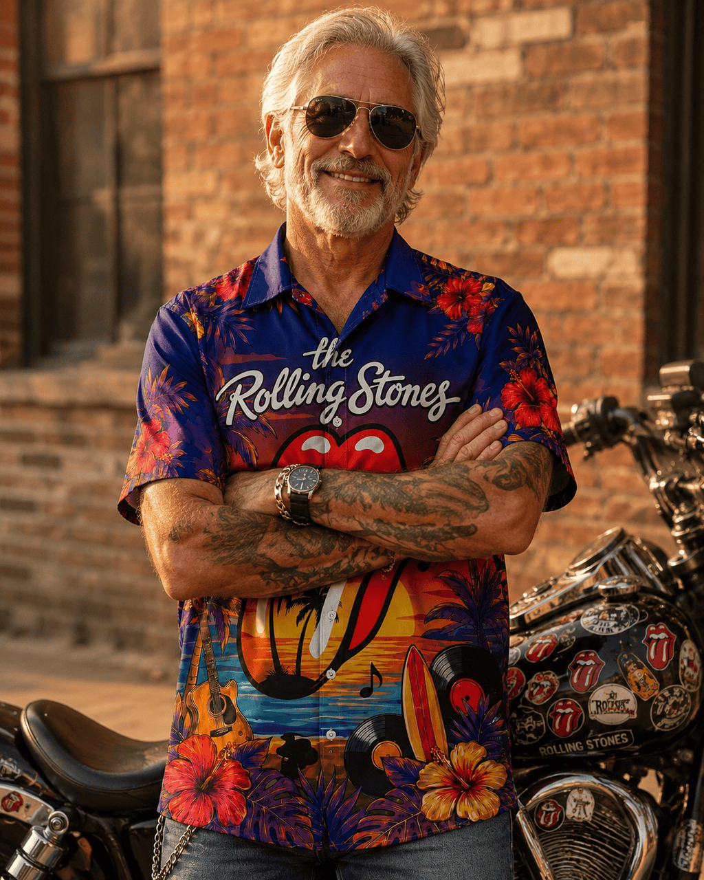Vintage Guitar Music Hawaiian Shirt