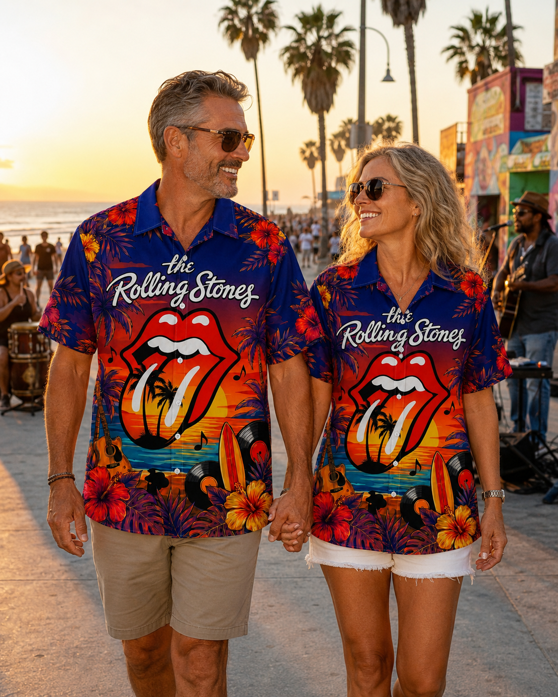 Vintage Guitar Music Hawaiian Shirt