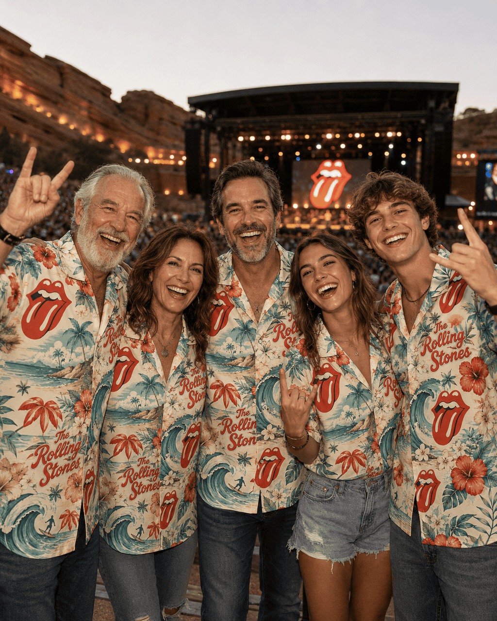 Rock And Roll Summer Aloha Shirt