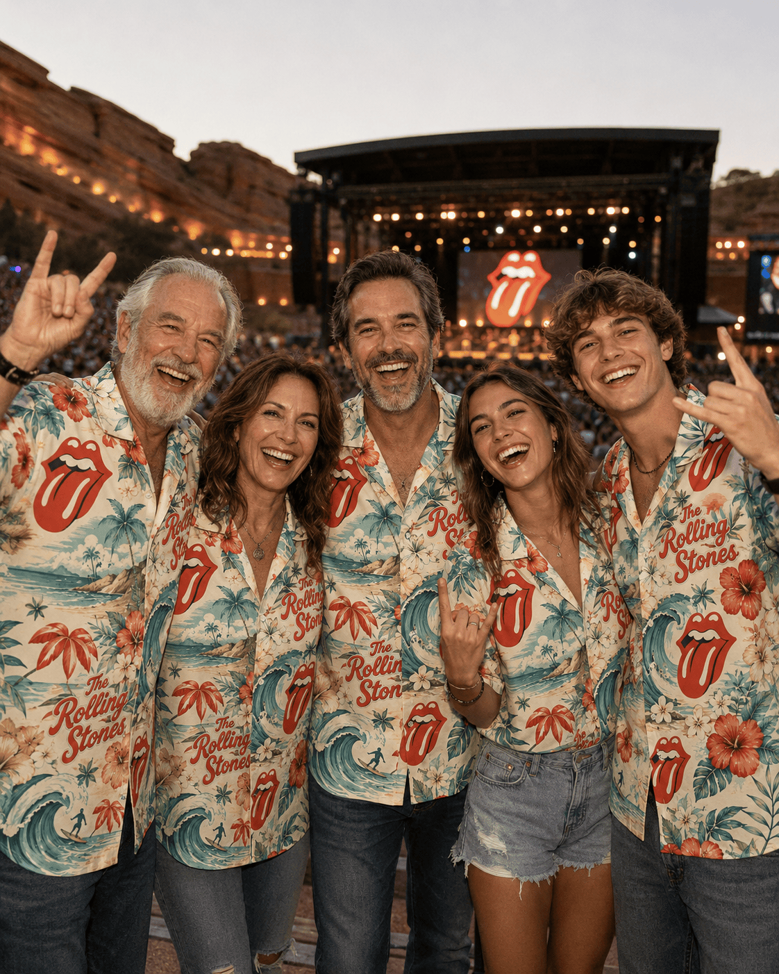 Rock And Roll Summer Aloha Shirt