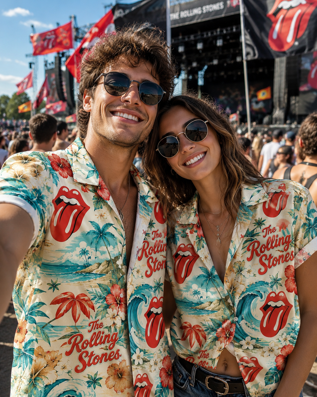 Rock And Roll Summer Aloha Shirt