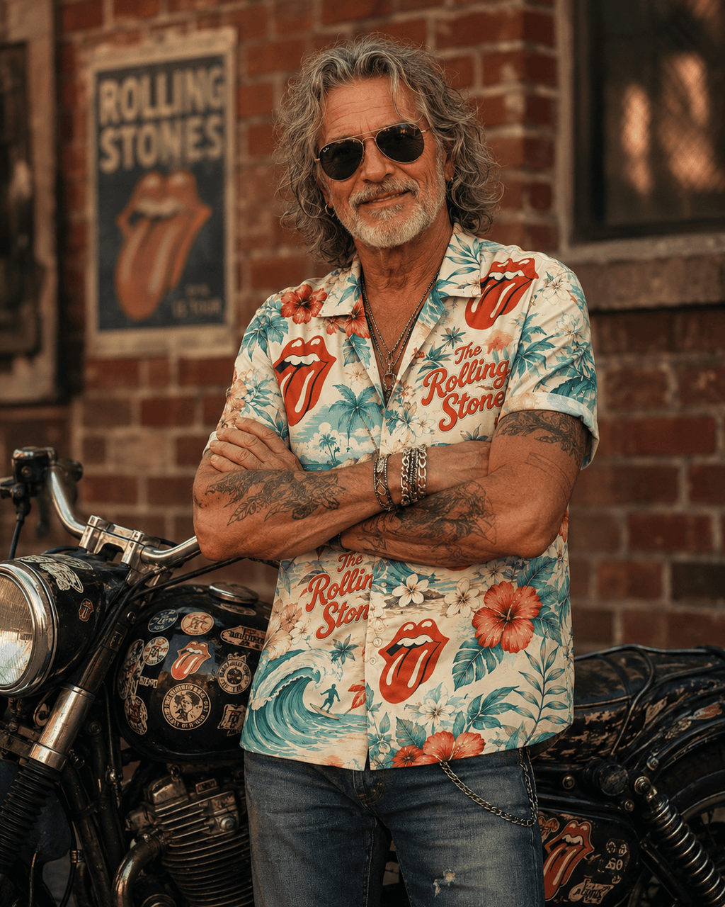 Rock And Roll Summer Aloha Shirt