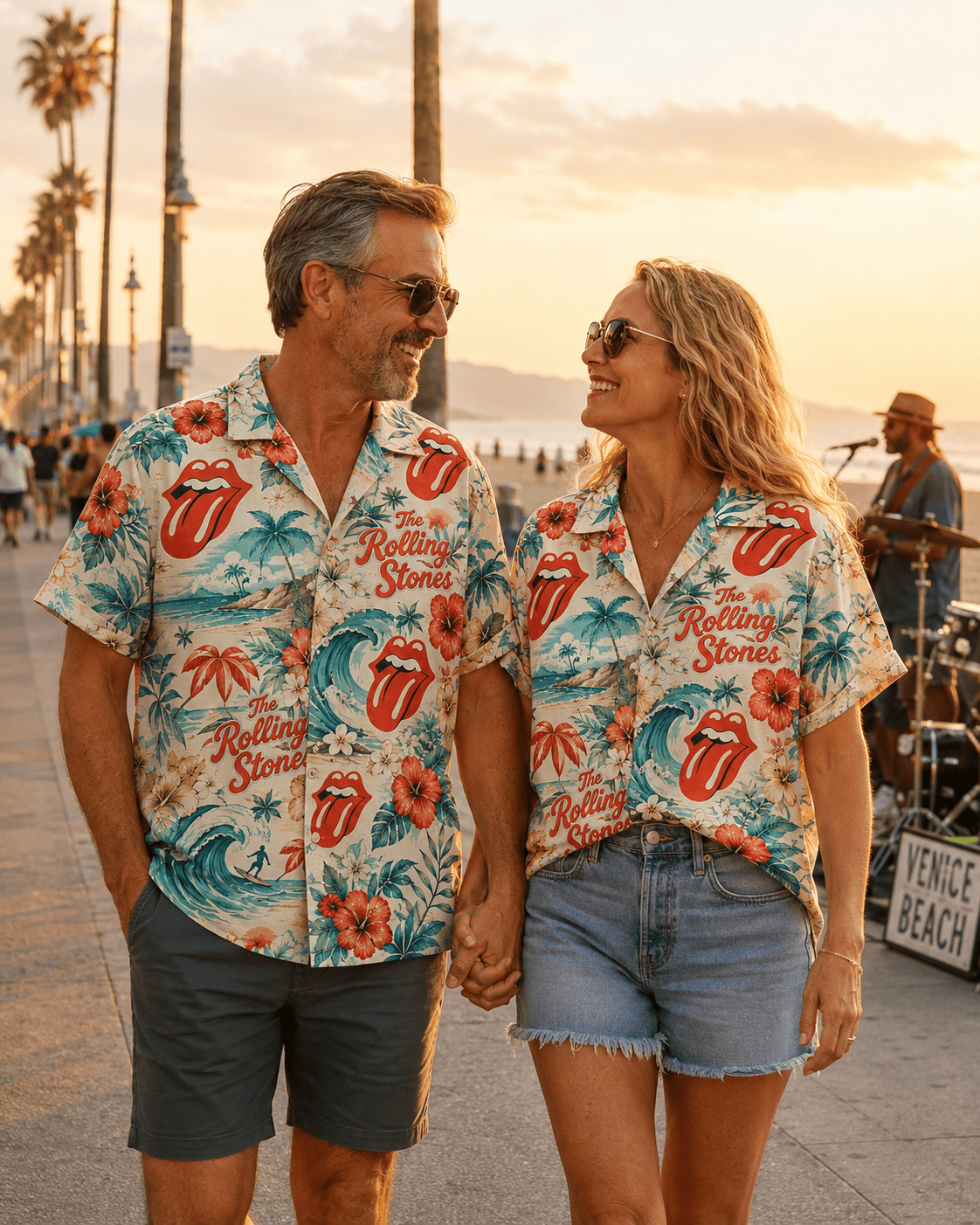 Rock And Roll Summer Aloha Shirt