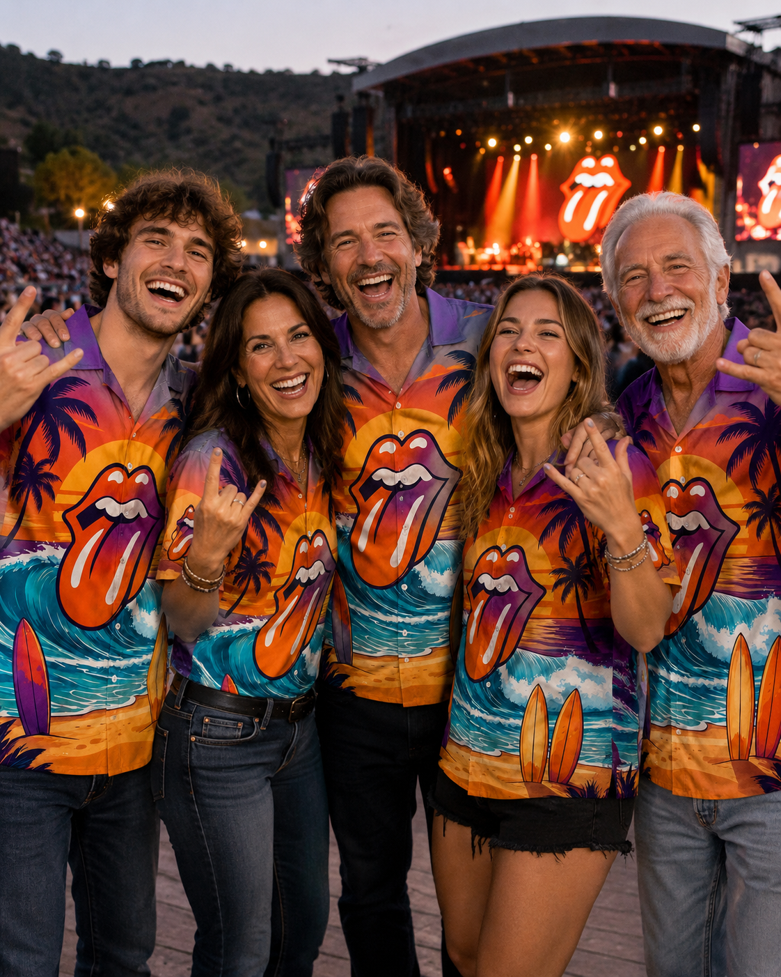 Rock Music Fan Hawaiian Button Shirt