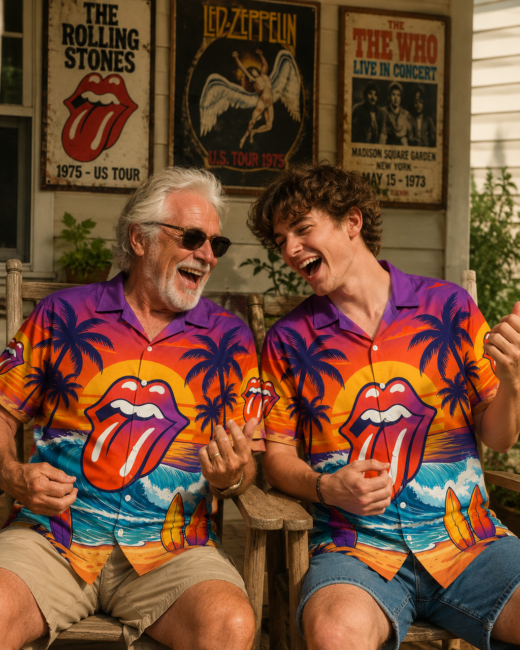Rock Music Fan Hawaiian Button Shirt