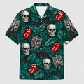 Vintage Rock Skull Hawaiian Shirt