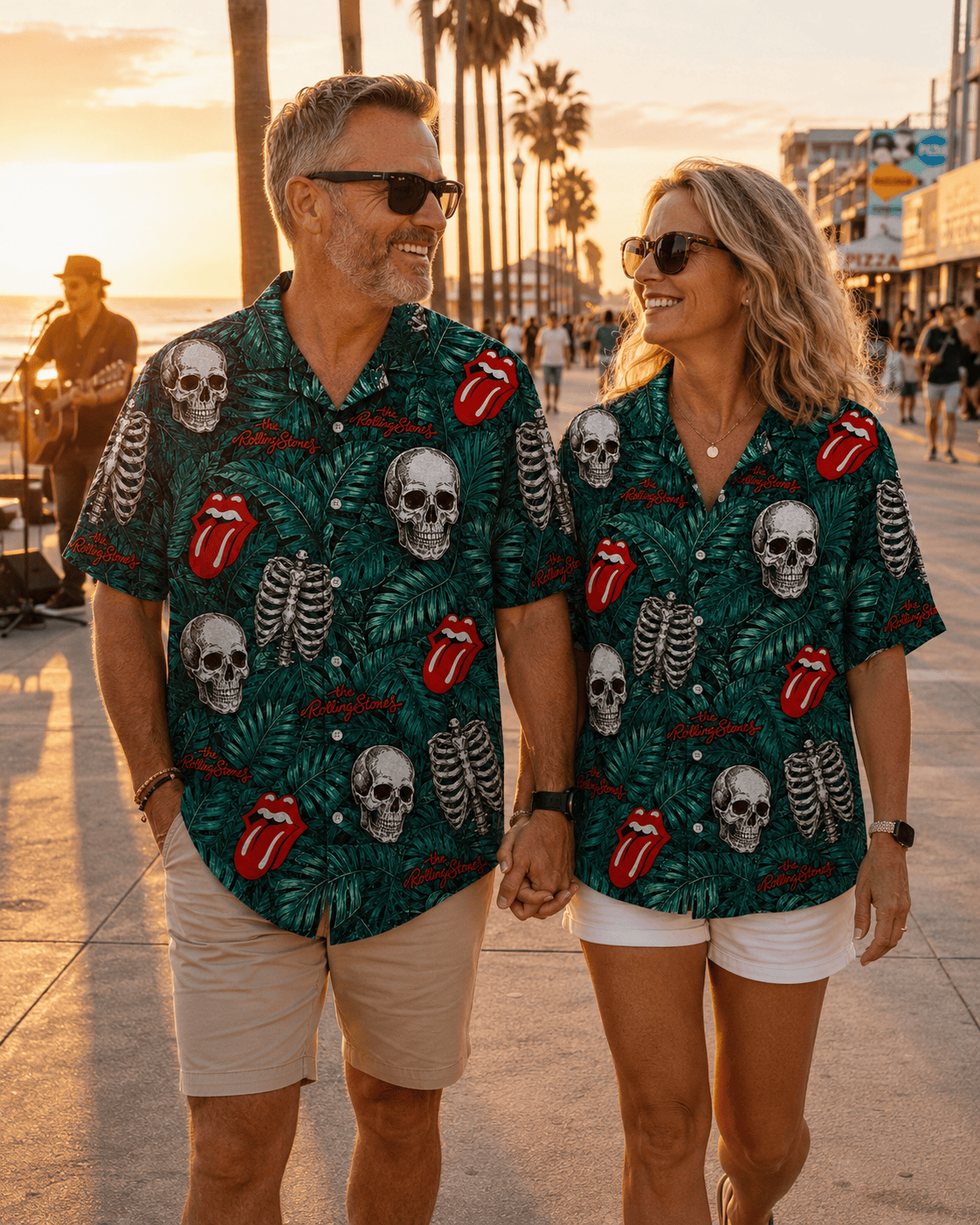 Vintage Rock Skull Hawaiian Shirt