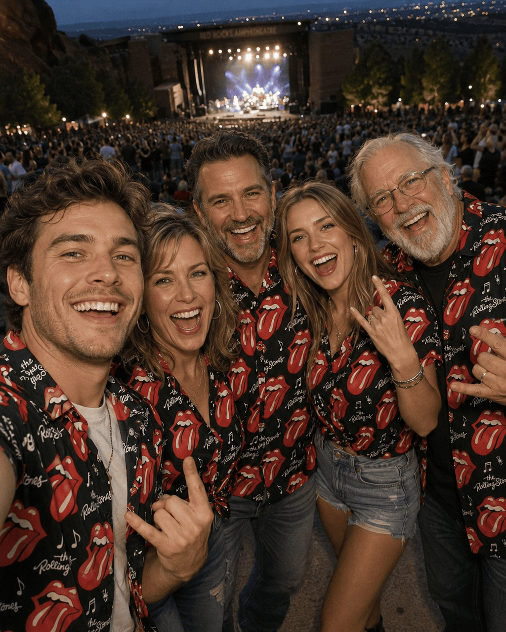 Tropical Rock Vibes Button Hawaiian Shirt