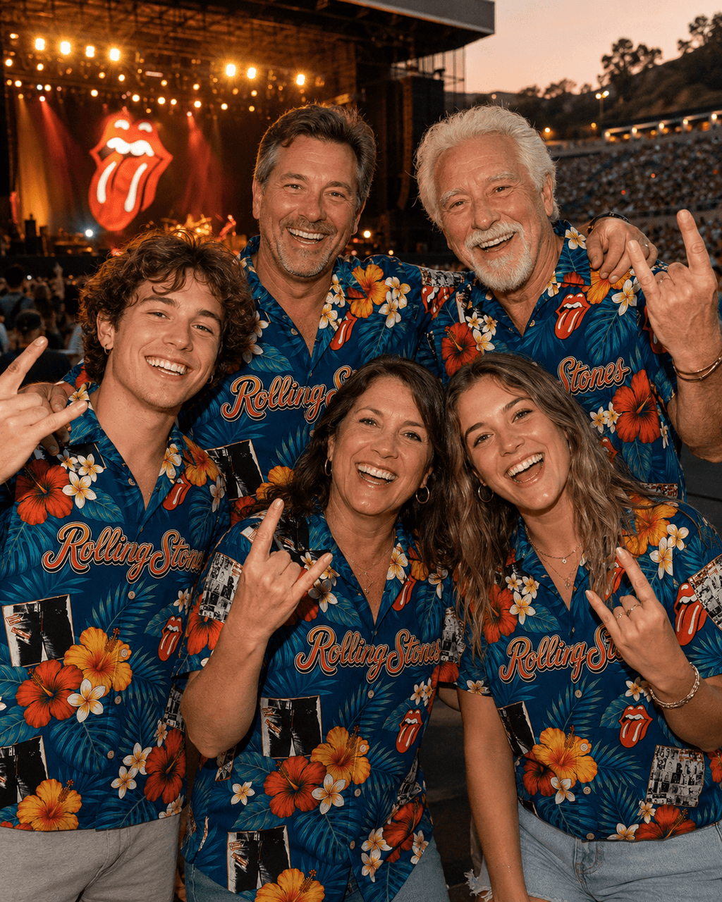 Rock And Roll Summer Aloha Shirt