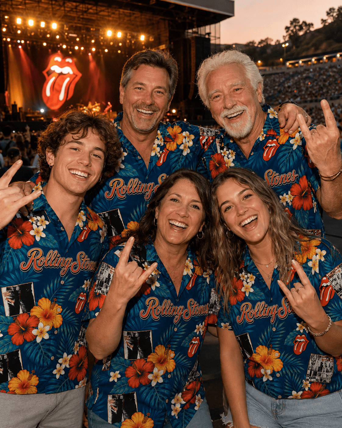 Rock And Roll Summer Aloha Shirt