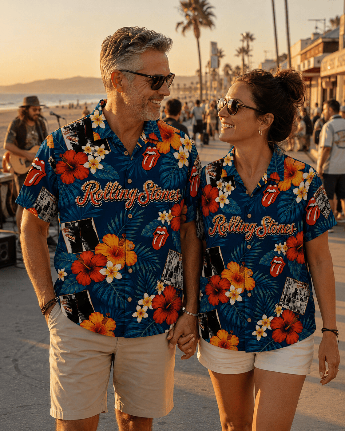 Rock And Roll Summer Aloha Shirt