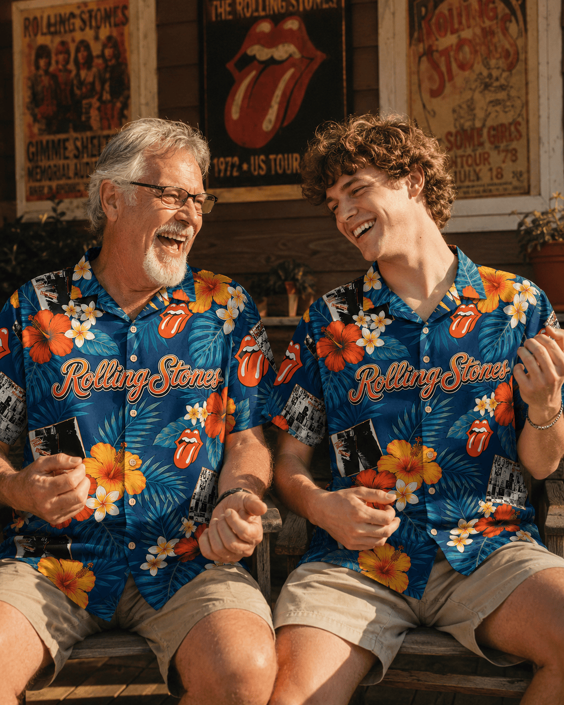 Rock And Roll Summer Aloha Shirt
