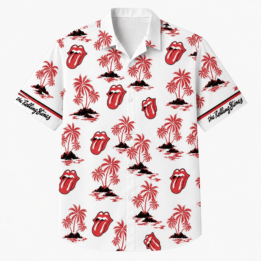 Classic Rock Palm Tree Hawaiian Shirt