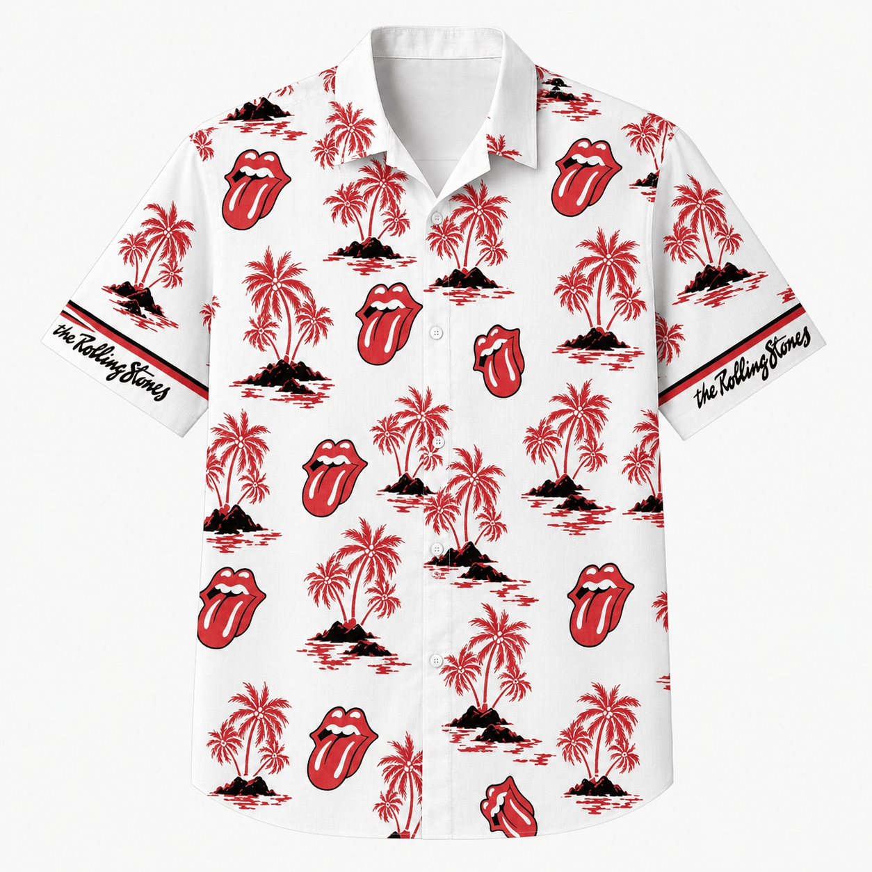 Classic Rock Palm Tree Hawaiian Shirt