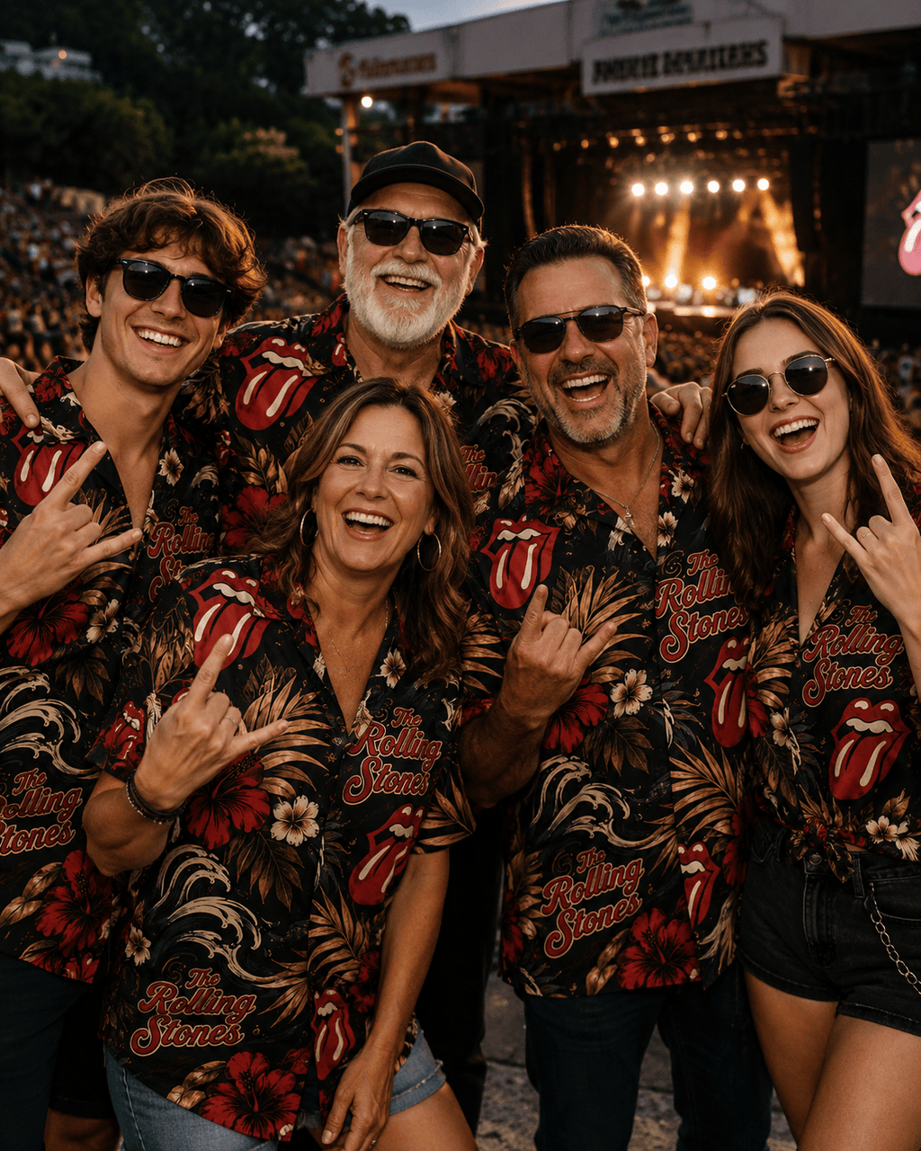 Vintage Rock And Roll Hawaiian Shirt