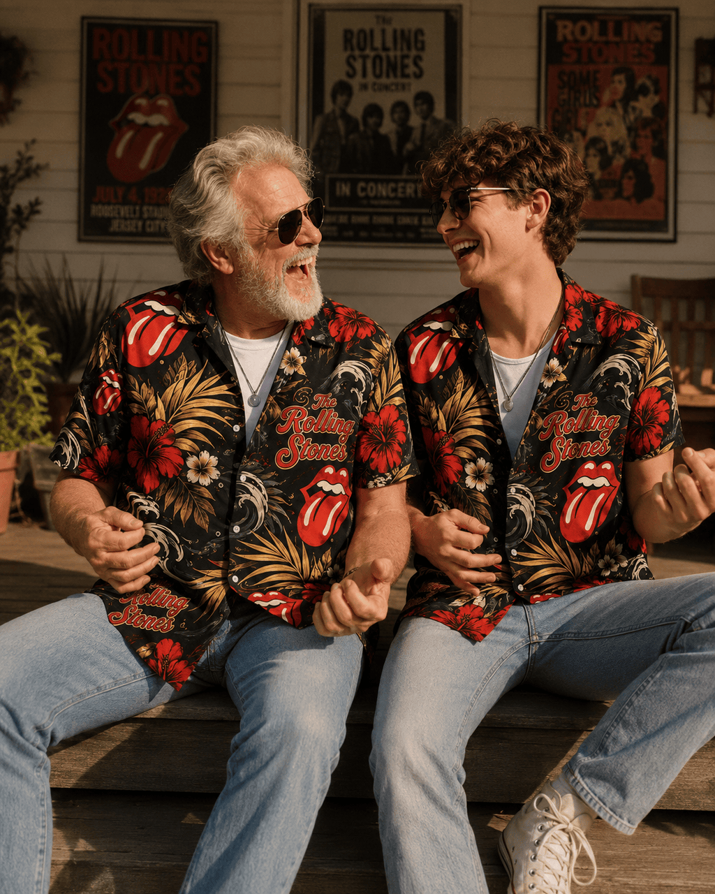 Vintage Rock And Roll Hawaiian Shirt