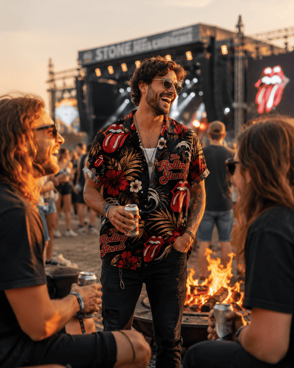 Vintage Rock And Roll Hawaiian Shirt