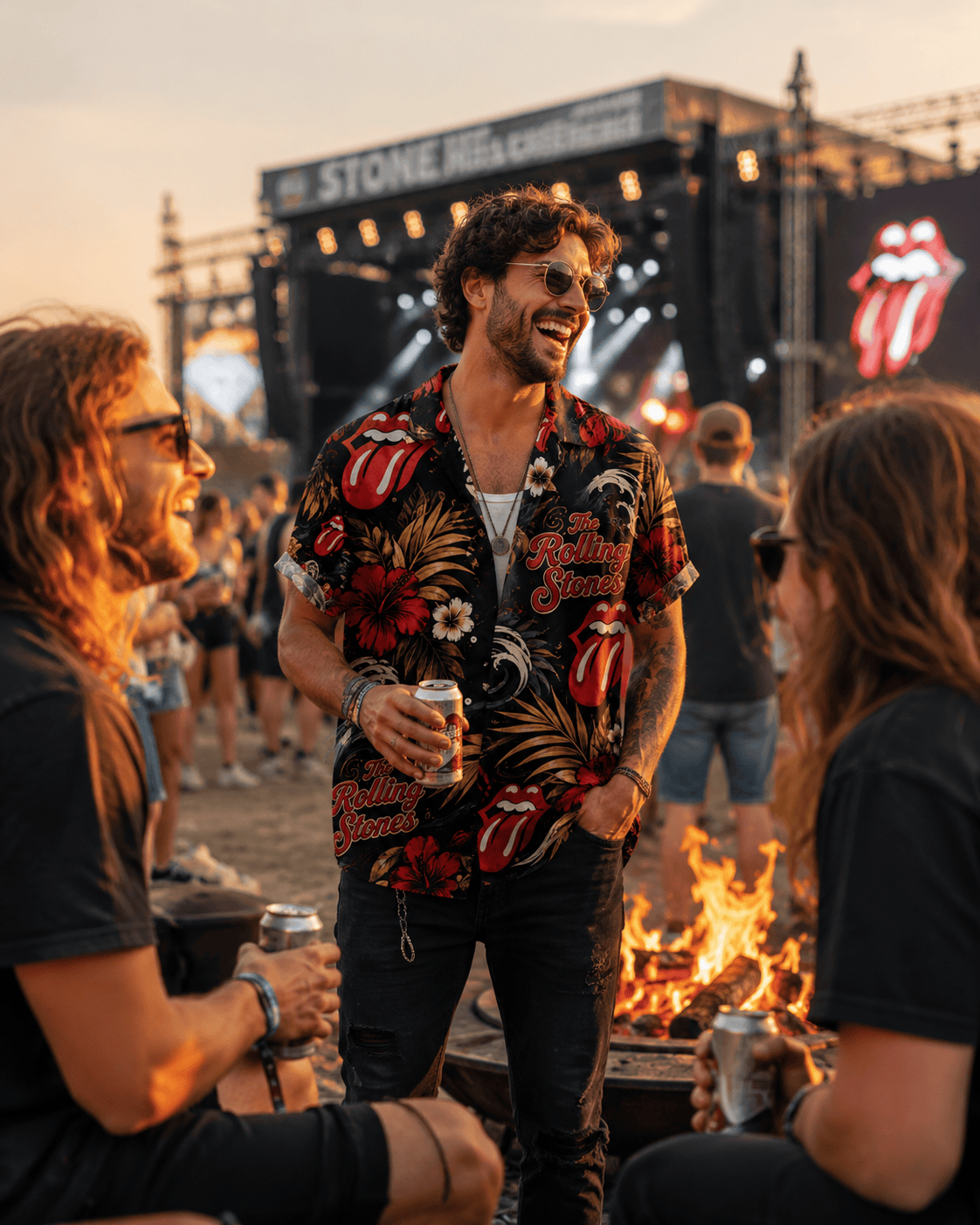 Vintage Rock And Roll Hawaiian Shirt