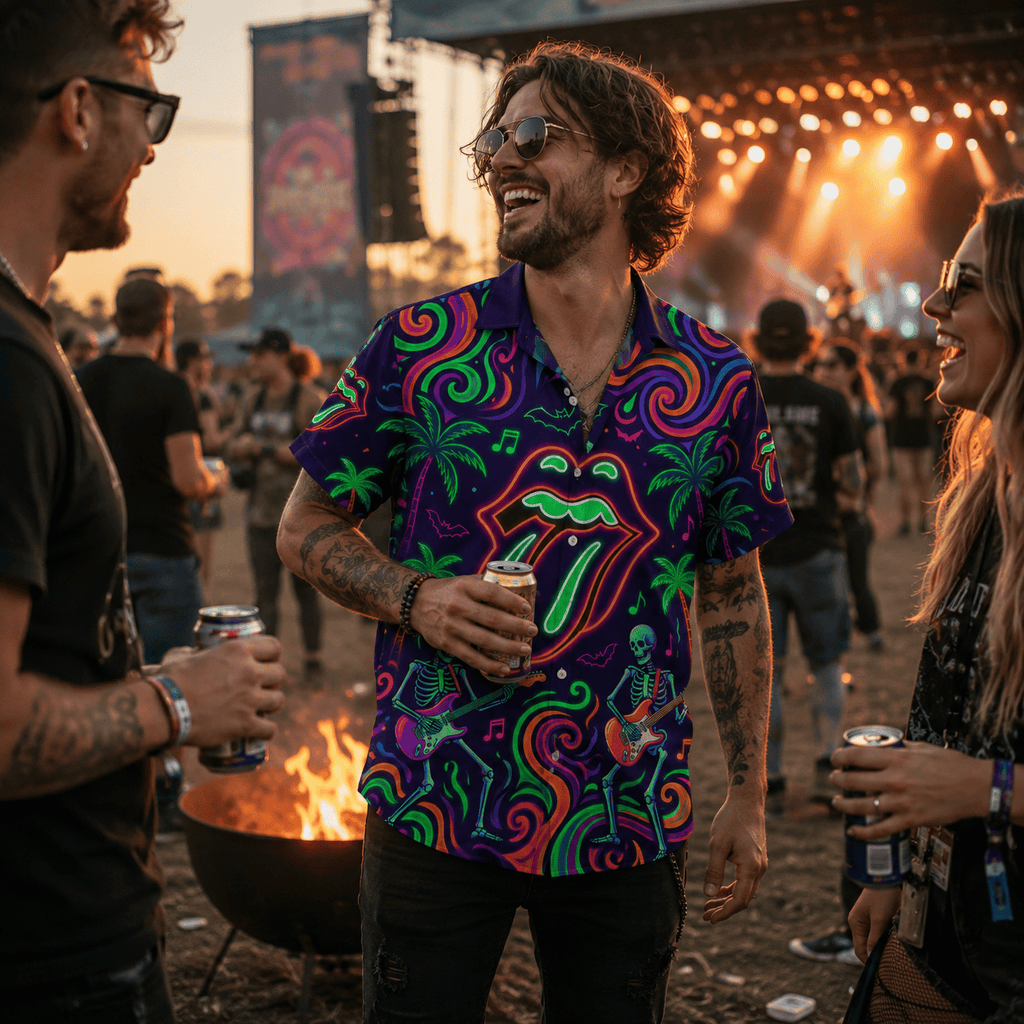 Psychedelic Rock Hawaiian Shirt
