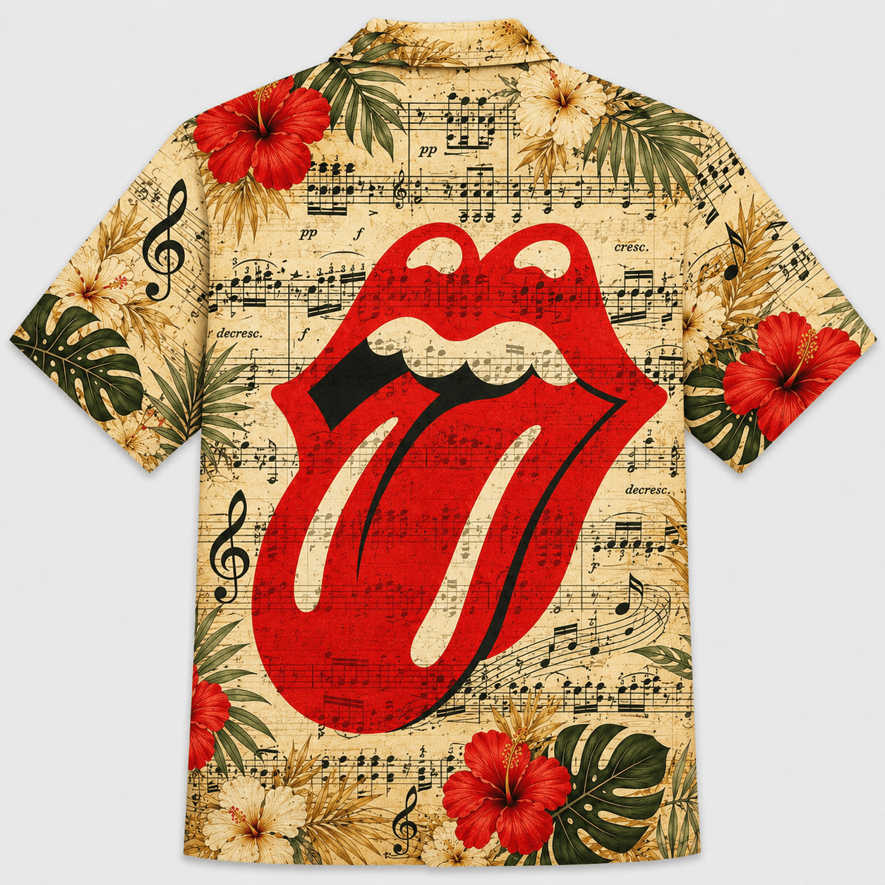 Vintage Music Sheet Hawaiian Shirt