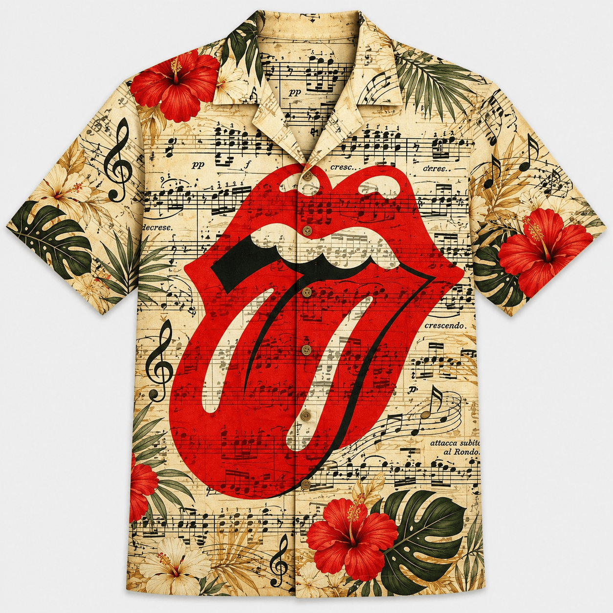 Vintage Music Sheet Hawaiian Shirt