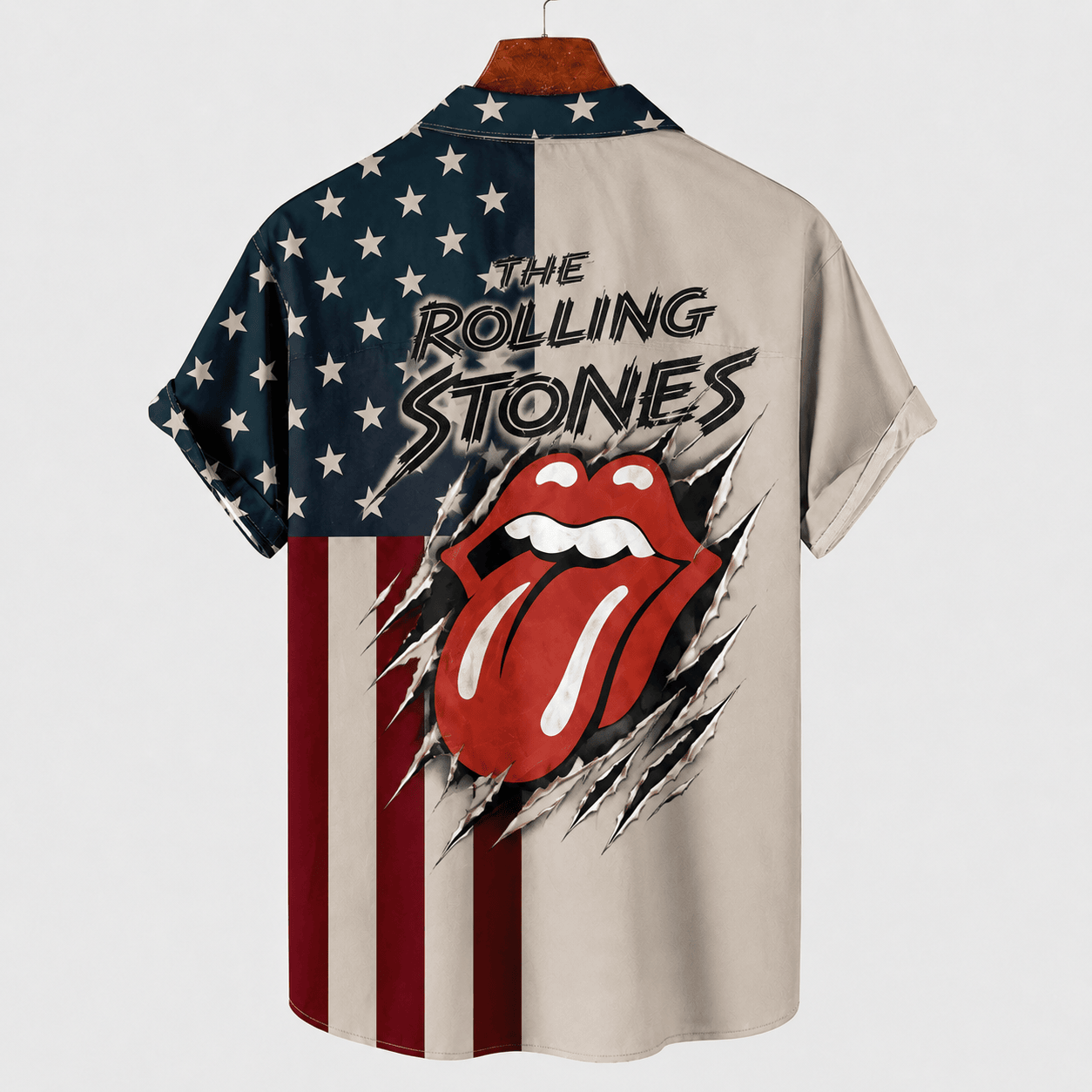 Classic American Flag Hawaiian Shirt