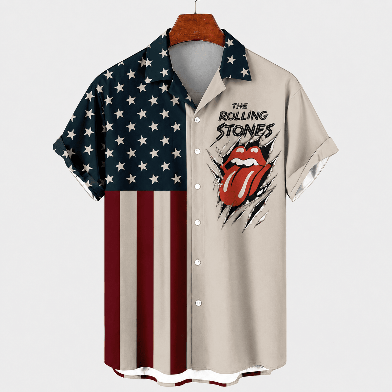 Classic American Flag Hawaiian Shirt