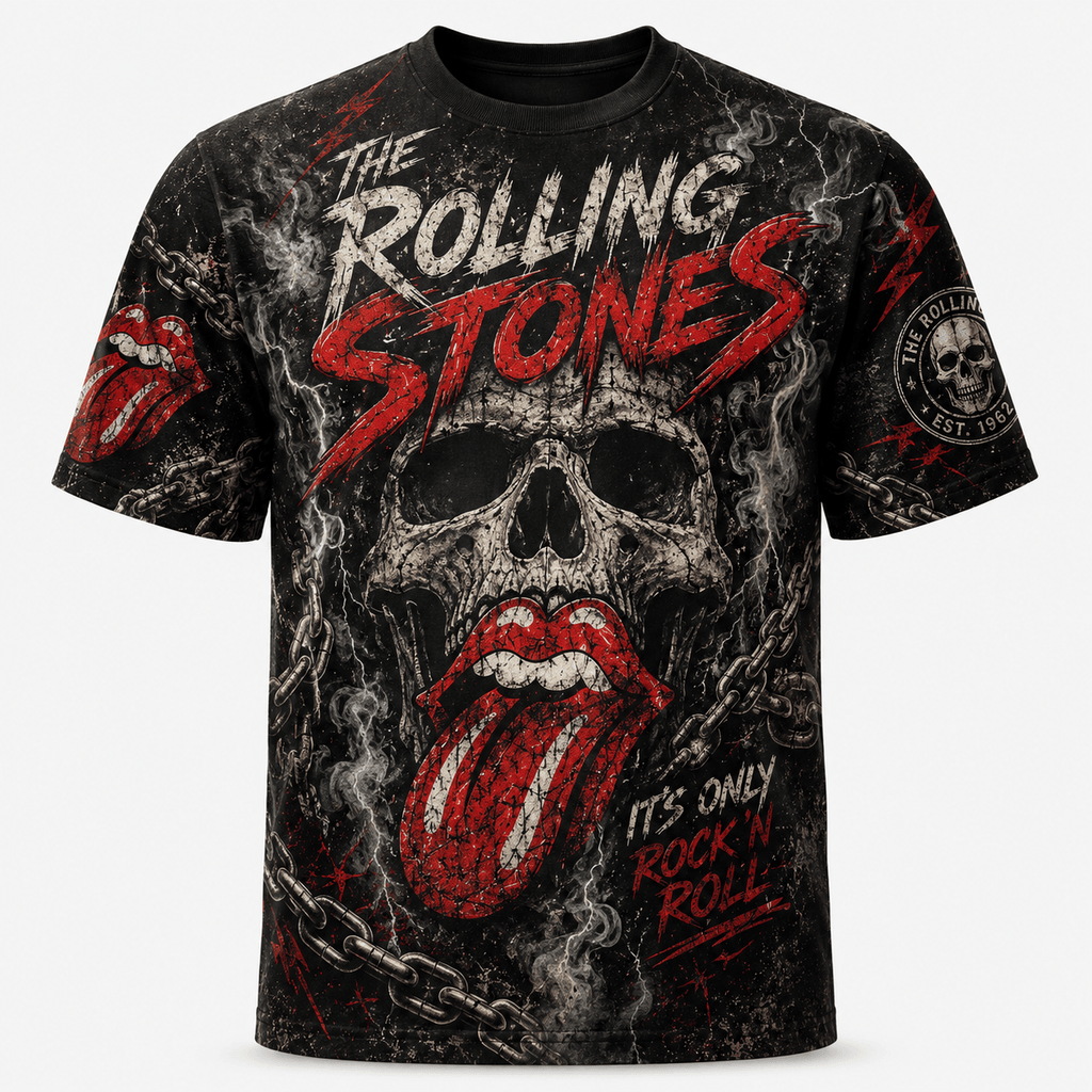 The Rolling Stones Skull Chain 3D T-Shirt