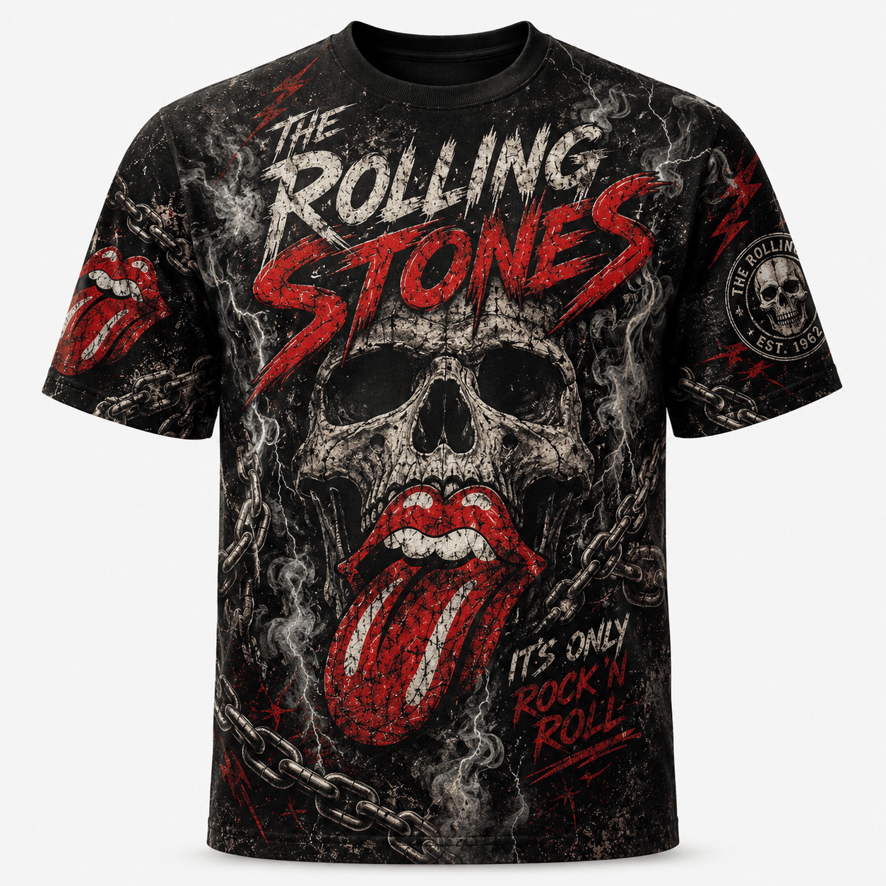 The Rolling Stones Skull Chain 3D T-Shirt