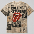 The Rolling Stones Vintage Newspaper 3D T-Shirt