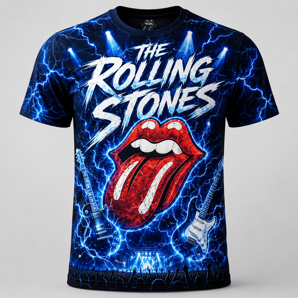 The Rolling Stones Blue Lightning 3D T-Shirt