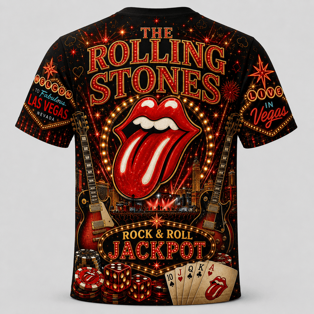 The Rolling Stones Las Vegas Rock & Roll Jackpot 3D T-Shirt