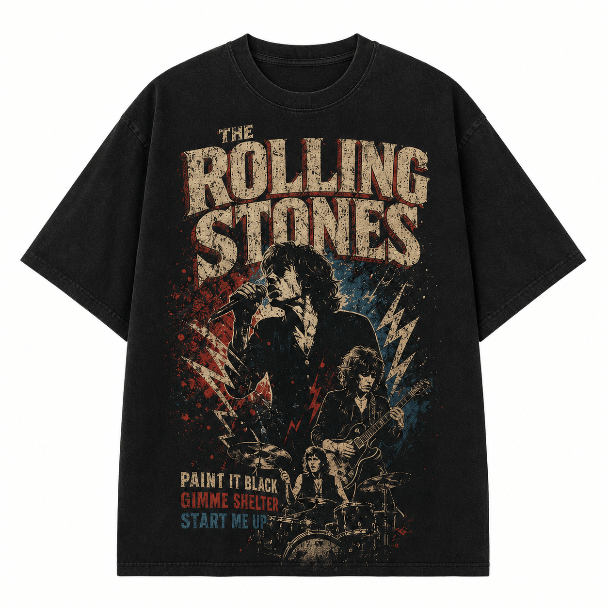 The Rolling Stones Paint It Black 3D Shirt NK